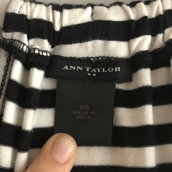 Ann Taylor B&W Striped Halter Maxi Dress - Picture 5 of 6